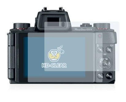 Image of the device Canon PowerShot G5 X with a wide variety of screen protectors.