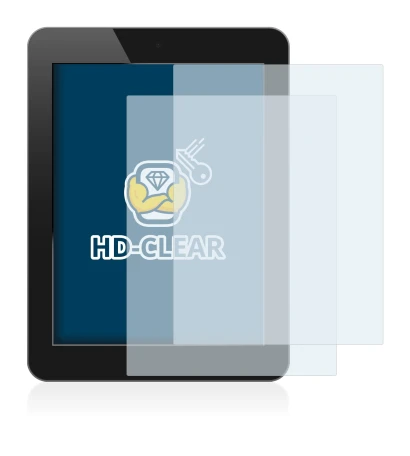 Image of the device with a wide variety of screen protectors.