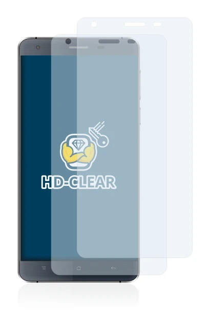 Image of the device Oukitel K6000 with a wide variety of screen protectors.