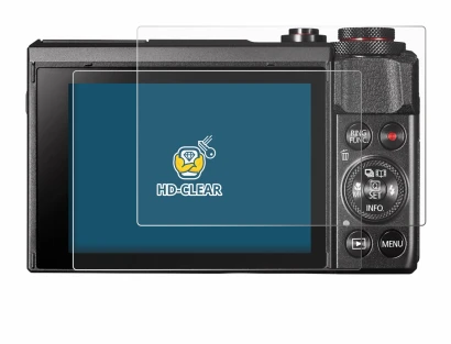 Image of the device Canon PowerShot G7 X Mark II with a wide variety of screen protectors.
