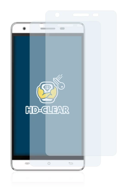 Image of the device Cubot H2 with a wide variety of screen protectors.