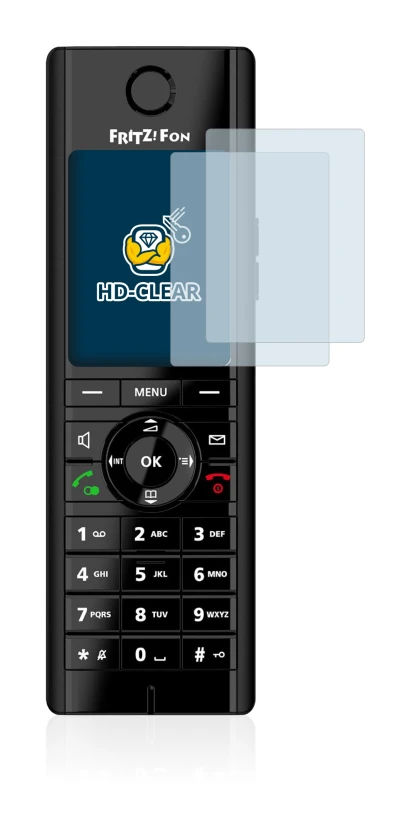 Image of the device AVM Fritz!Fon C5 with a wide variety of screen protectors.