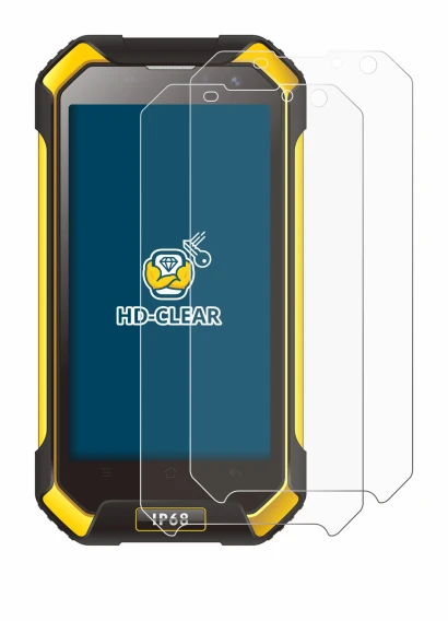 Image of the device Blackview BV6000 with a wide variety of screen protectors.