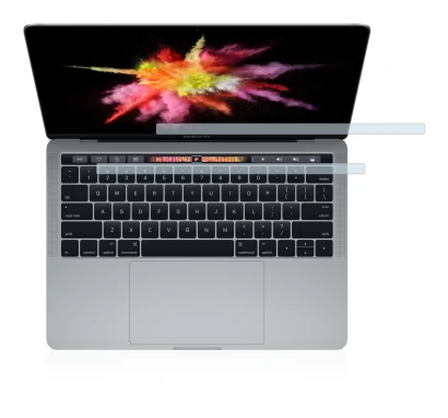 Image of the device Apple MacBook Pro 13" 2017 (Lower display) with a wide variety of screen protectors.