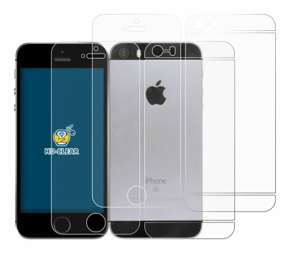 Image of the device Apple iPhone SE 2016 (Front+Back) with a wide variety of screen protectors.