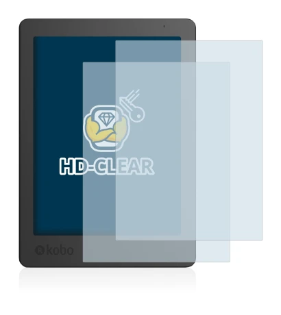 Image of the device Kobo Aura Edition 2 with a wide variety of screen protectors.