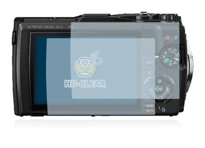 Image of the device Olympus Tough TG-5 with a wide variety of screen protectors.