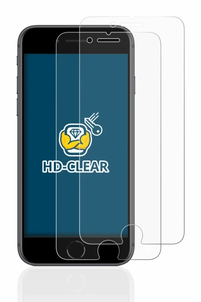 Image of the device Apple iPhone 8 with a wide variety of screen protectors.