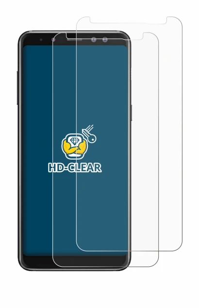 Image of the device Samsung Galaxy A8 2018 with a wide variety of screen protectors.