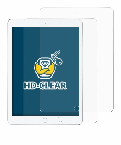Image of the device Apple iPad 9.7" 2018 (6th. Gen.) with a wide variety of screen protectors.