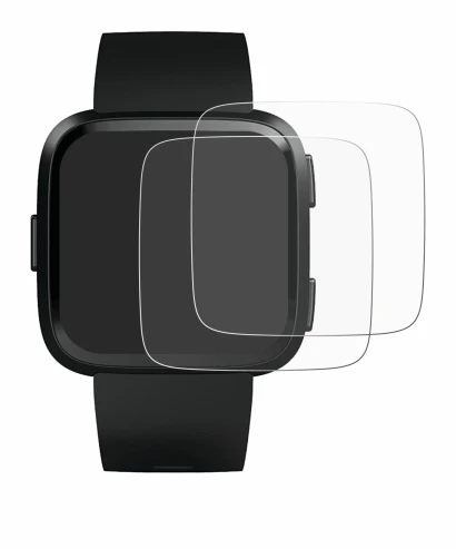 Image of the device Fitbit Versa with a wide variety of screen protectors.