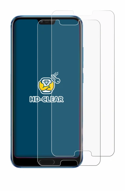 Image of the device Honor 10 with a wide variety of screen protectors.