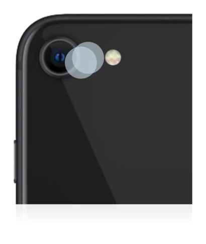 Image of the device Apple iPhone SE 2 2020 (ONLY Camera Lens) with a wide variety of screen protectors.