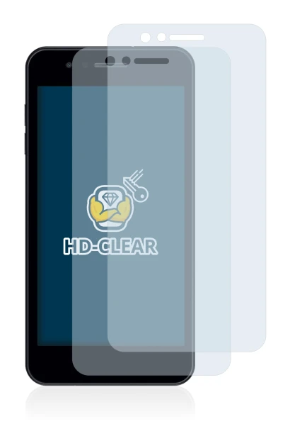 Image of the device LG K9 with a wide variety of screen protectors.