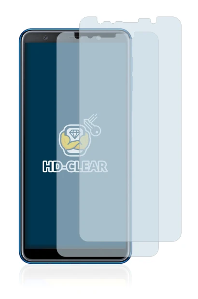 Image of the device Samsung Galaxy A7 2018 with a wide variety of screen protectors.