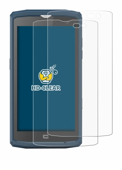 Image of the device Crosscall Core X3 with a wide variety of screen protectors.