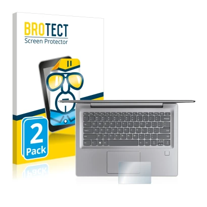 Front side of a product packaging with the brand logo BROTECT. Next to it is the device Lenovo IdeaPad 530s (14") Touchpad sho