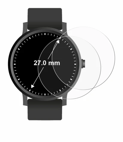 Image of the device Circular Displays (ø: 27 mm) with a wide variety of screen protectors.