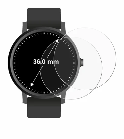 Image of the device Circular Displays (ø: 36 mm) with a wide variety of screen protectors.