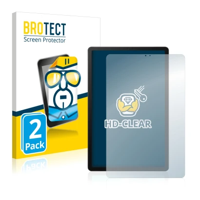 Front side of a product packaging with the brand logo BROTECT. Next to it is the device Samsung Galaxy Tab S5e LTE 2019 shown