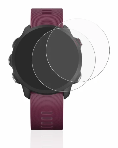 Image of the device Garmin Forerunner 245 with a wide variety of screen protectors.