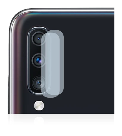 Image of the device Samsung Galaxy A70 (ONLY Camera Lens) with a wide variety of screen protectors.