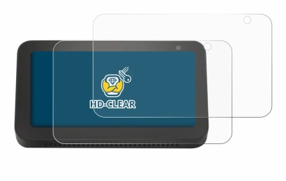 Image of the device Amazon Echo Show 5 (2nd Gen.) with a wide variety of screen protectors.
