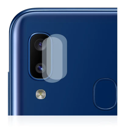 Image of the device Samsung Galaxy A20e (ONLY Camera Lens) with a wide variety of screen protectors.