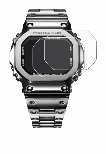 Image of the device Casio G-Shock GMW-B5000D-1ER with a wide variety of screen protectors.