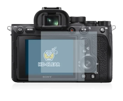 Image of the device Sony Alpha 7R IV with a wide variety of screen protectors.