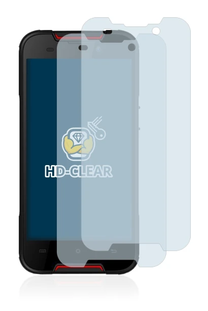 Image of the device Cubot Quest Lite with a wide variety of screen protectors.