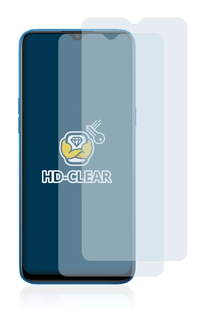 Image of the device realme 5 with a wide variety of screen protectors.