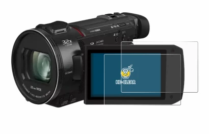 Image of the device Panasonic HC-VXF11 with a wide variety of screen protectors.