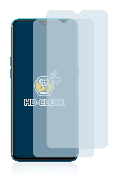 Image of the device realme 5 Pro with a wide variety of screen protectors.