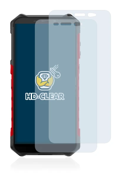 Image of the device Ulefone Armor X5 with a wide variety of screen protectors.