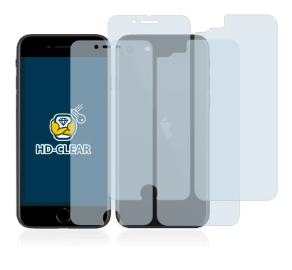 Image of the device Apple iPhone SE 2 2020 (Front+Back) with a wide variety of screen protectors.