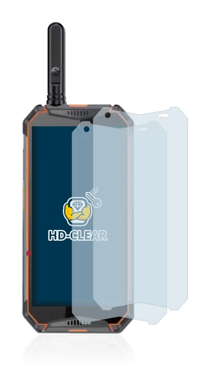 Image of the device Ulefone Armor 3w with a wide variety of screen protectors.