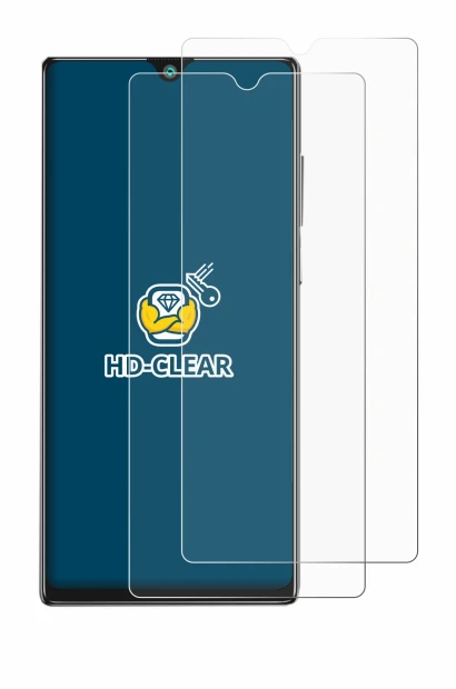 Image of the device Cubot P40 with a wide variety of screen protectors.