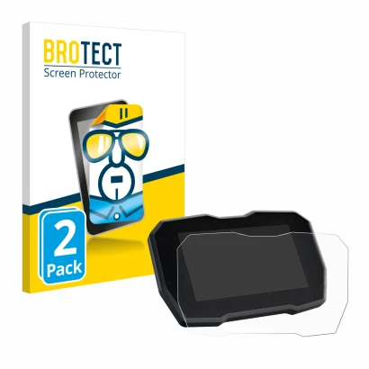 Front side of a product packaging with the brand logo BROTECT. Next to it is the device Ducati Streetfighter V4 2020 Speedomet