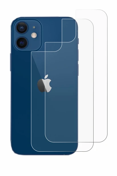 Image of the device Apple iPhone 12 (Back) with a wide variety of screen protectors.