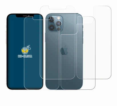 Image of the device Apple iPhone 12 Pro (Front+Back) with a wide variety of screen protectors.