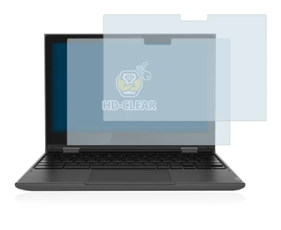 Image of the device Lenovo 300e (2nd Gen.) with a wide variety of screen protectors.