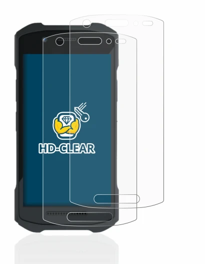 Image of the device Zebra TC21 with a wide variety of screen protectors.