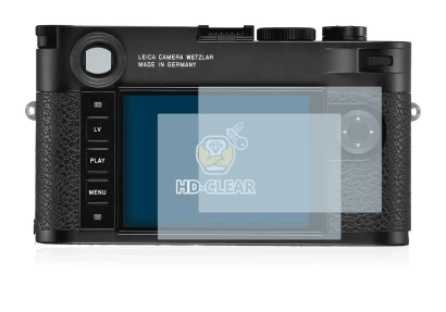 Image of the device Leica M10-R with a wide variety of screen protectors.