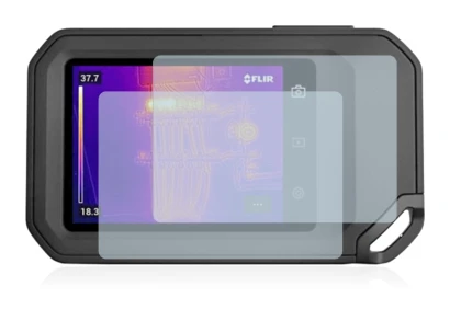 Image of the device Flir C5 with a wide variety of screen protectors.