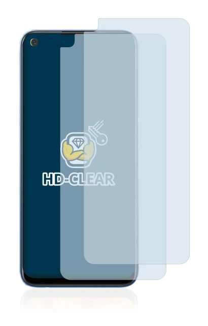 Image of the device realme 7 with a wide variety of screen protectors.