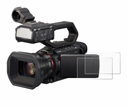 Image of the device Panasonic HC-X1500 with a wide variety of screen protectors.