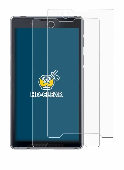 Image of the device Bittium Tough Mobile 2 with a wide variety of screen protectors.