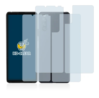 Image of the device Sony Xperia 10 III (Front+Back) with a wide variety of screen protectors.