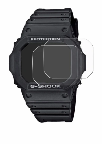 Image of the device Casio G-Shock GW-M5610-1ER with a wide variety of screen protectors.